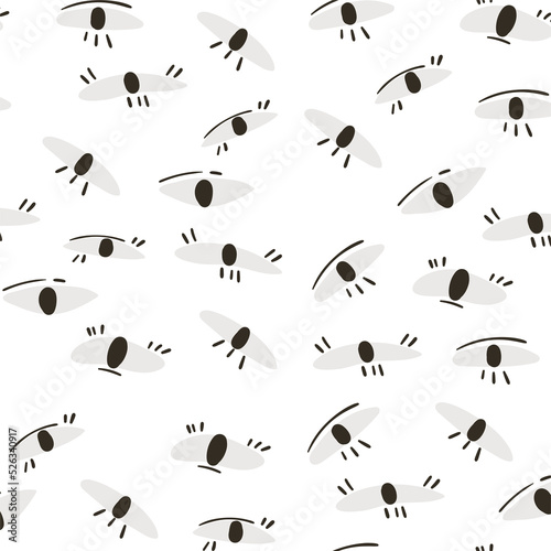 Magic Halloween seamless pattern with carnival party characters