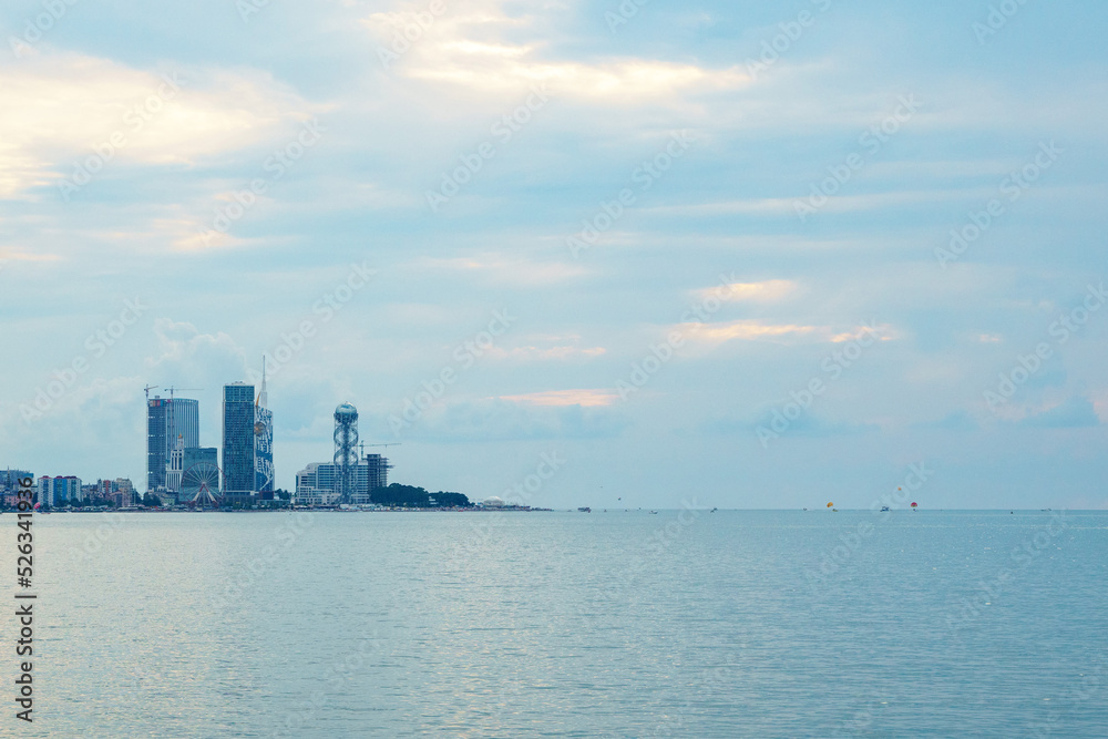 View of the embankment of the city of Batumi, Georgia