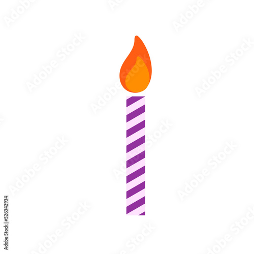 Happy birthday, birthday party, birthday candles colorful flat vector illustration and icon © StockBURIN