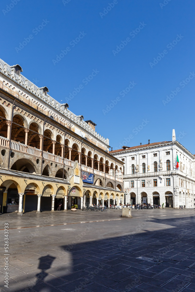 Padova Palazzo della Ragione at Piazza delle Erbe travel traveling portrait format holidays vacation town in Italy