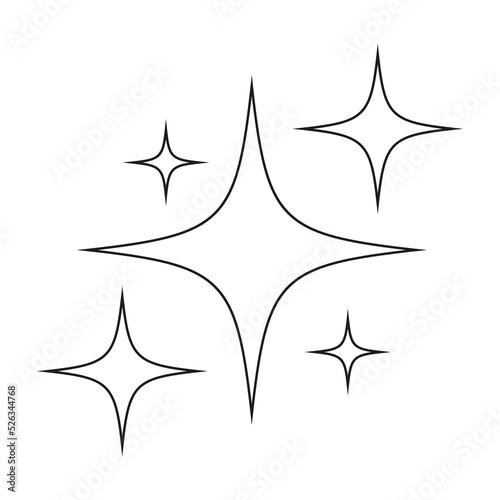 Sparkling black and white symbol vector A set of original sparkling starter icons, a shiny shine, light effect stars,shiny flash,decoration twinkle,Glowing light effect  and bursts collection Vector
