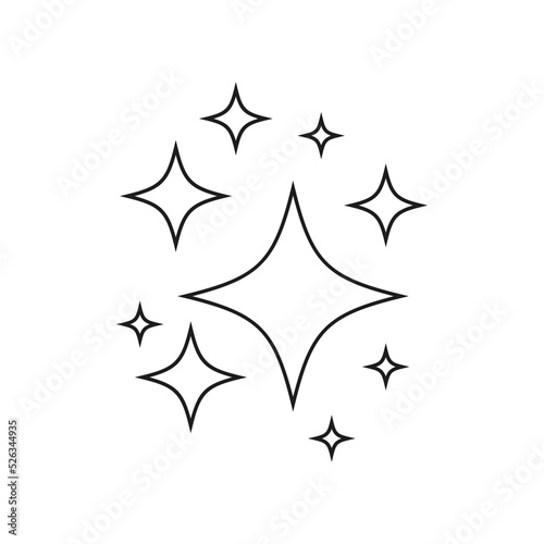 Sparkling black and white symbol vector A set of original sparkling starter icons, a shiny shine, light effect stars,shiny flash,decoration twinkle,Glowing light effect and bursts collection Vector