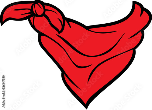 Red bandana png illustration (cowboy scarf) photo