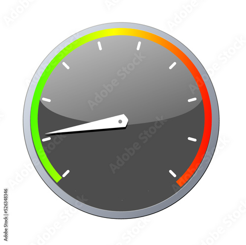 Speedometer illustration. Motorcycle or car speed meter