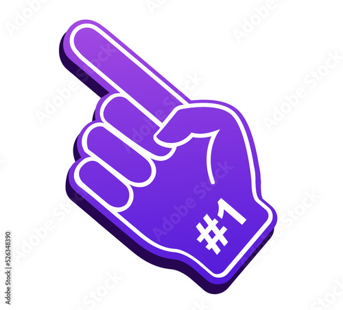 Illustration of glove thumb up