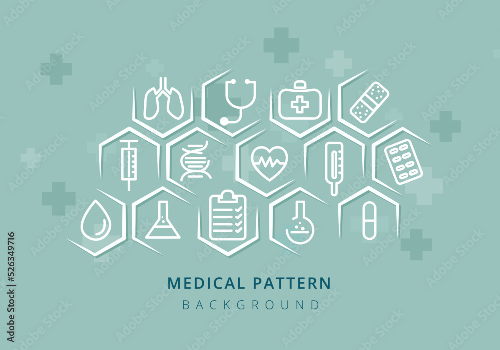 Medical elements background for healthcare concept