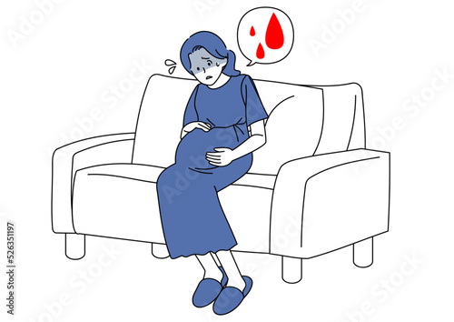 出血を危惧する妊婦