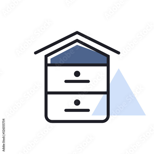 Beehive vector icon. Farm animal sign