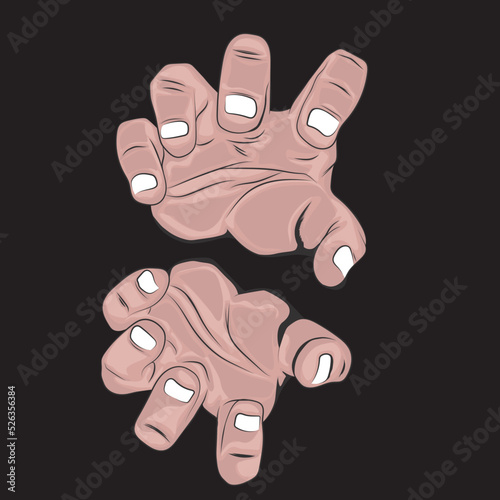 фотографія Strong anime hands, attack position.