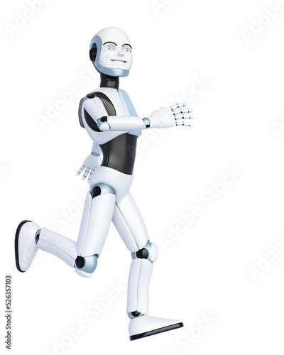 robot boy cartoon running