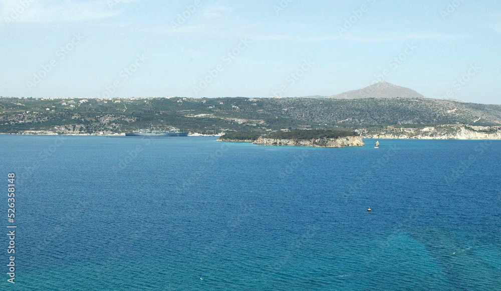 La rade et l'île de Souda près de La Canée en Crète