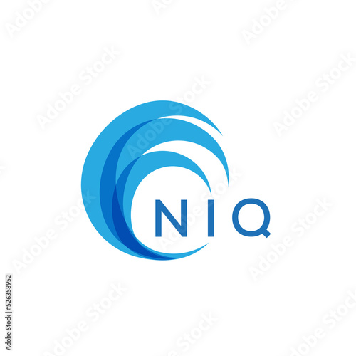 NIQ letter logo. NIQ blue image on white background. NIQ Monogram logo design for entrepreneur and business. NIQ best icon.
 photo