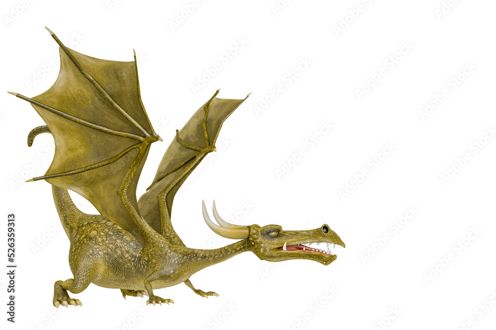 Fototapeta premium dragon cartoon doing a protection pose