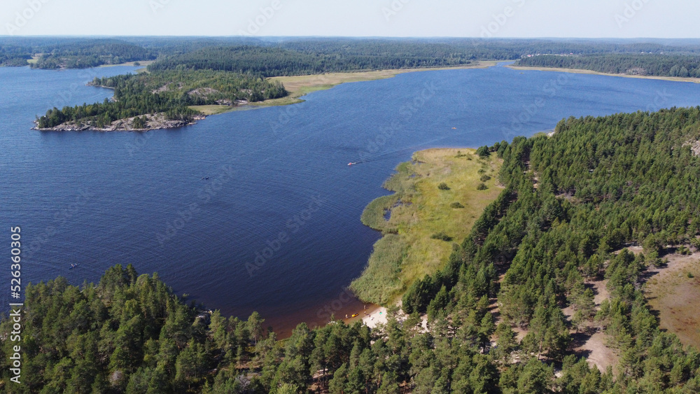 Koyonsaari Island. Skerries of Ladoga Lake. Karelia Republic landscape, Russia
