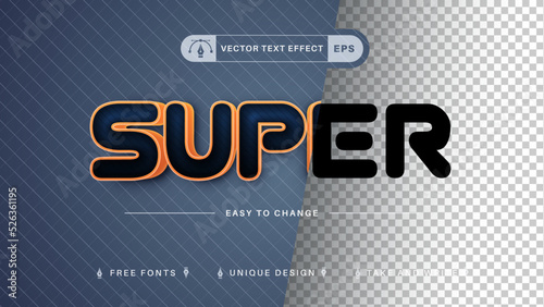 Super - Editable Text Effect, Font Style