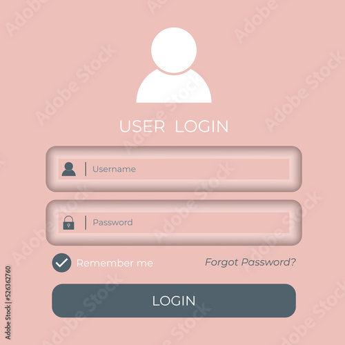 user login page, and Sign In forms vector illustration on transparent background.