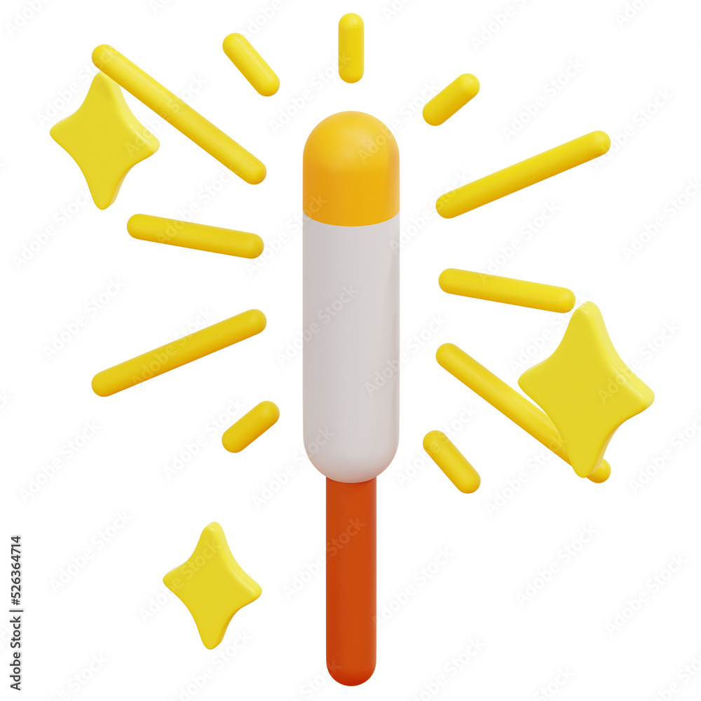 sparkler 3d render icon illustration sparkler 3d render icon illustration