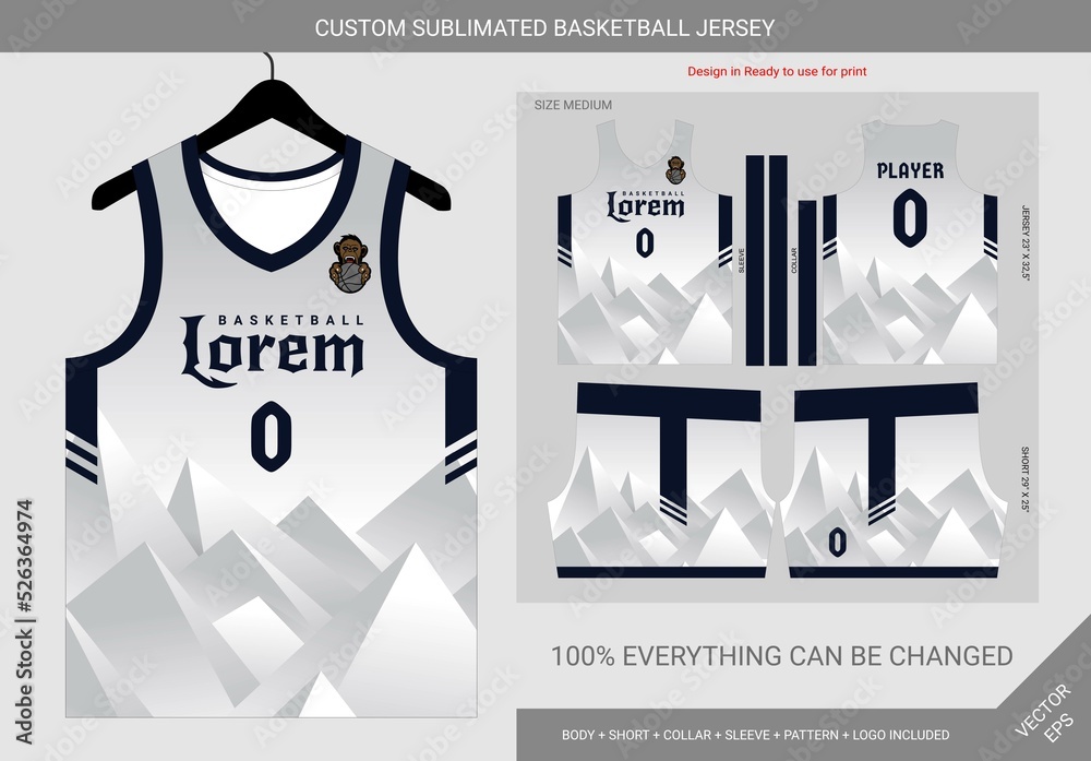 Premium Vector  Basketball jersey design and template for printing