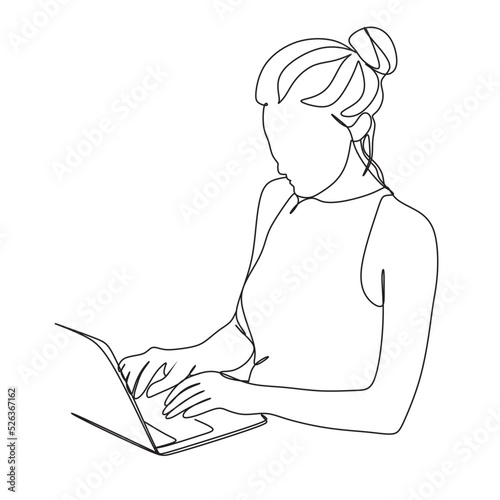 Business people One line drawing. Business woman. Business man. Continuous one line drawing of business people standing with  confident pose. Minimalism design. Vector illustration.One line art.