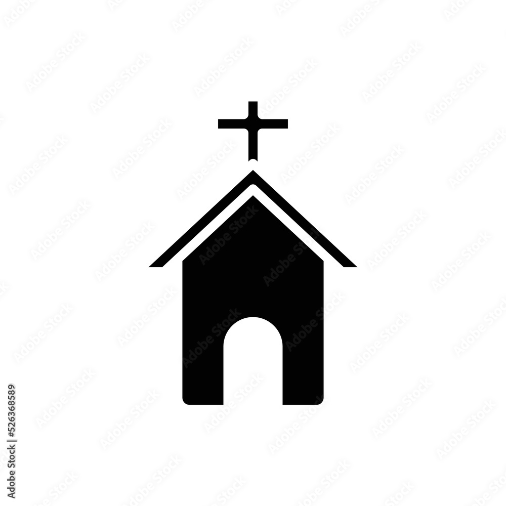 church icon flat style trendy stylist simple