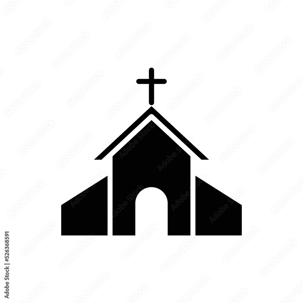 church icon flat style trendy stylist simple