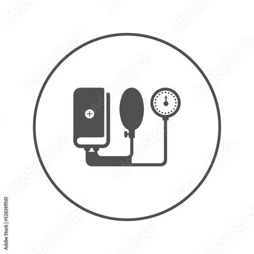 Hypertension measurement pressure icon | Circle version icon |