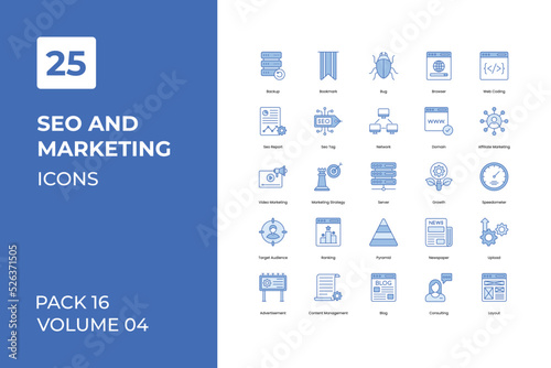Seo and marketing icons collection. Set contains such Icons as ability, brainstorming, business, more 