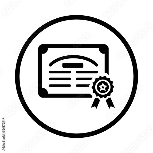 Certificate, education, university icon. Black vector sketch.