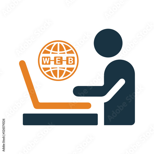 Network, online, course, internet icon. Editable vector graphics.