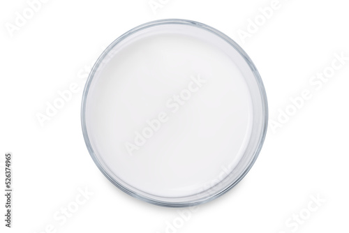 Glass of milk on a white isolated background