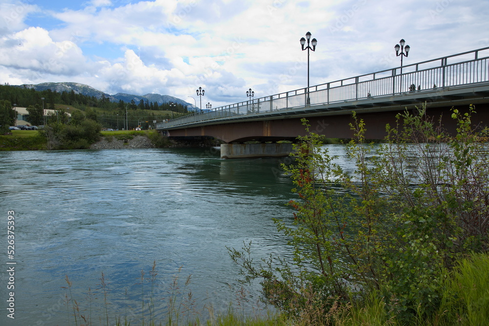 Road bridge in Whitehorse in Yukon,Canada,North America
