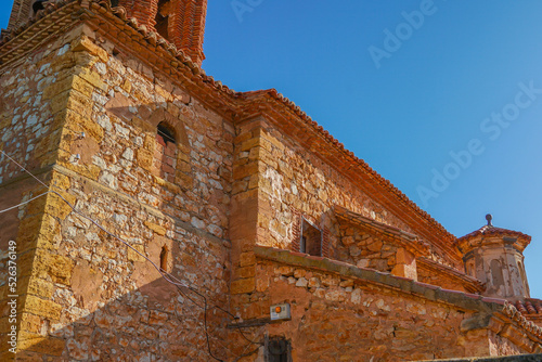 Iglesia parroquial de San Sebastián (S.XVIII). El Campillo. Teruel. Aragón. España photo