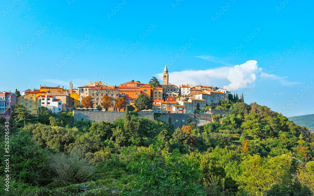 The small, medieval city of Labin in Croatia
