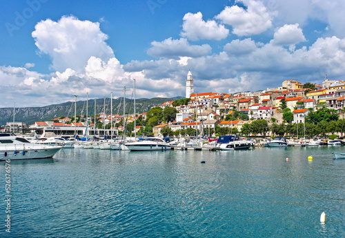 View over the small city of Crikvenica in Croatia