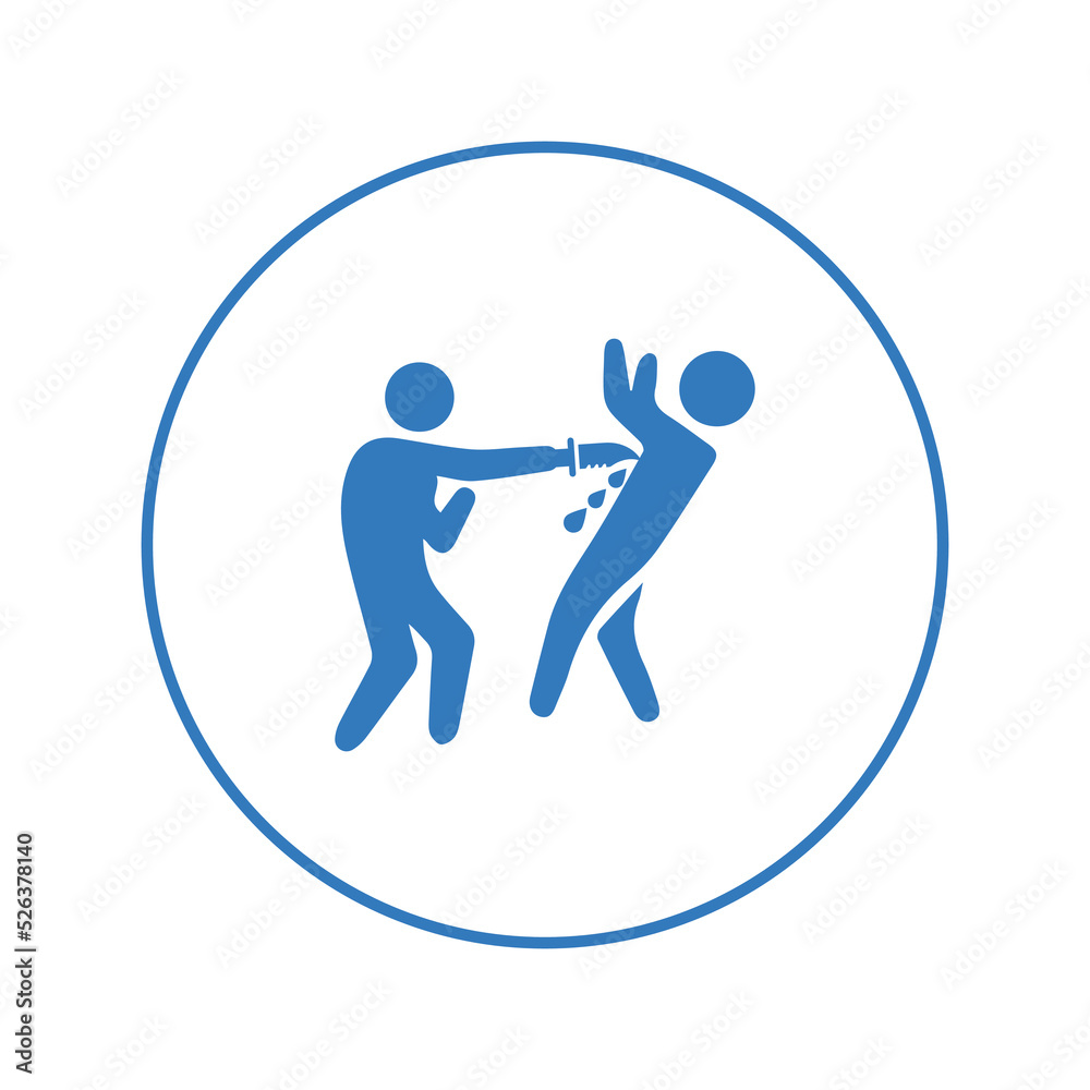 Criminal people holding knife icon | Circle version icon | Criminal people holding knife icon | Circle version icon |