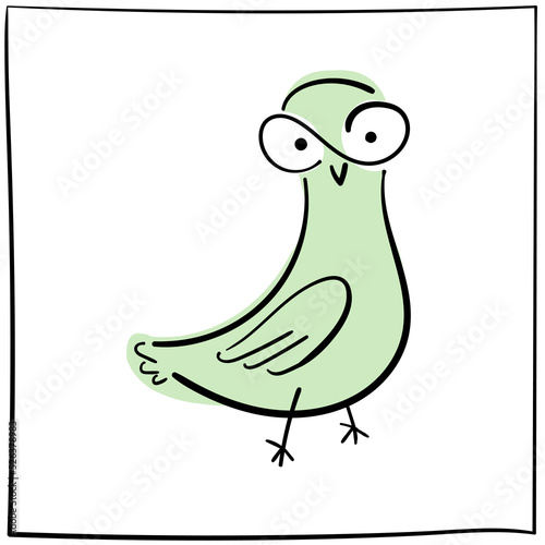 Cool dove. Vector image of a dove.