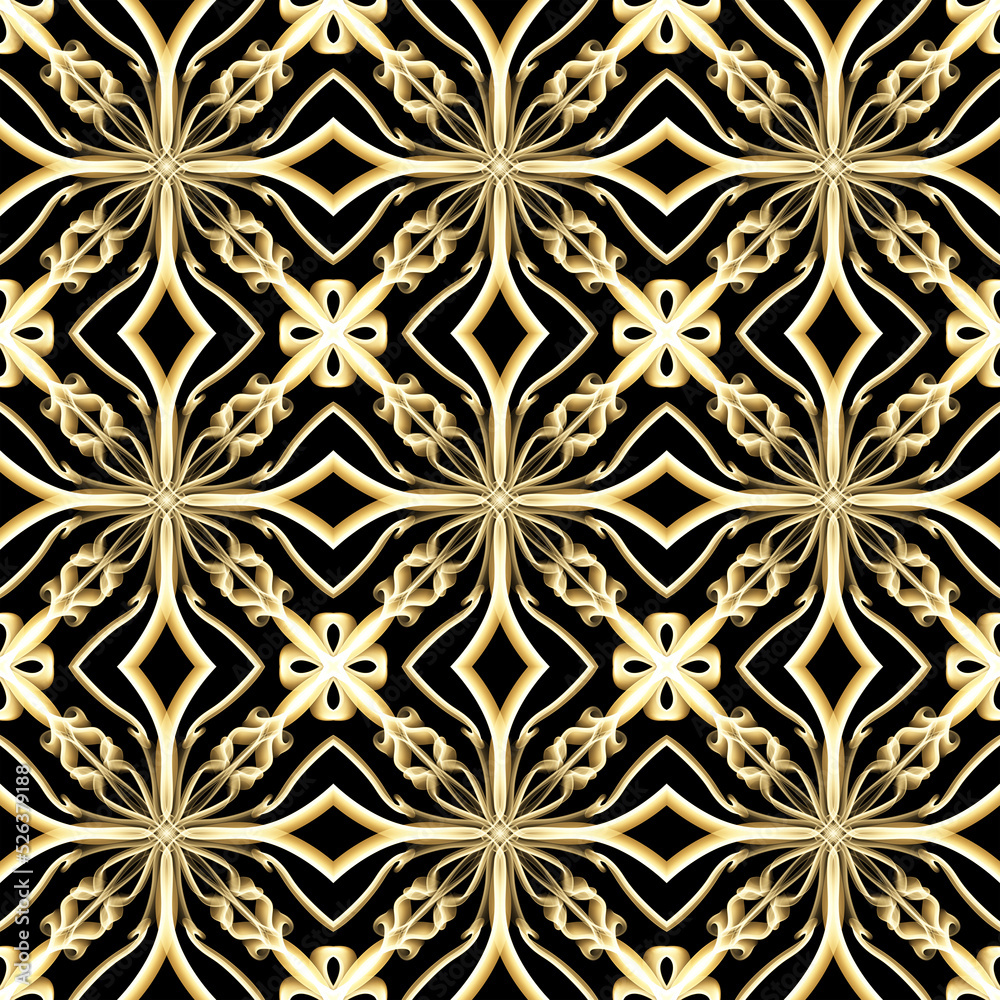 eamless luxurious surface pattern in golden color. Use for fashion design, clothing, fabrics, home decoration, bedding, wallpapers, invitations, greeting cards and gift packages.