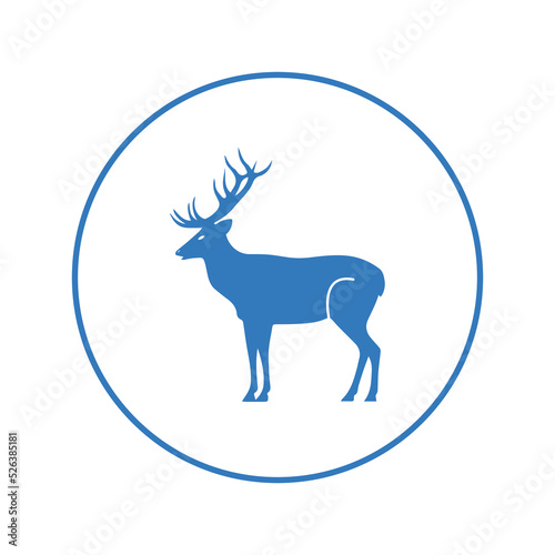 Jungle beautiful animal deer icon   Circle version icon  