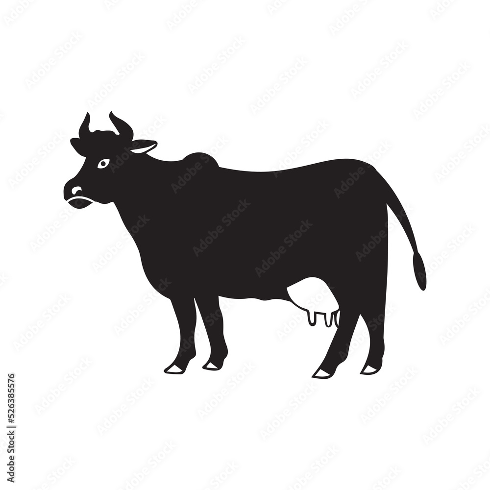 Dairy milk farm jersey cow icon | Black Vector illustration | Dairy milk farm jersey cow icon | Black Vector illustration |