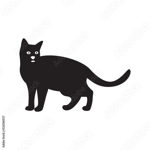 Domestic animal pet cat icon   Black Vector illustration   © Prosanjit12