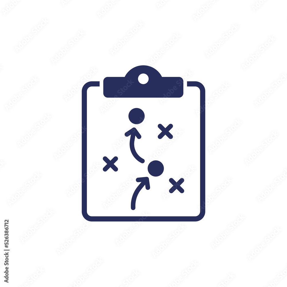 playbook, game plan icon on white playbook, game plan icon on white