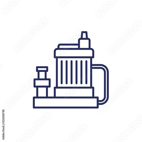 sump pump line icon, vector