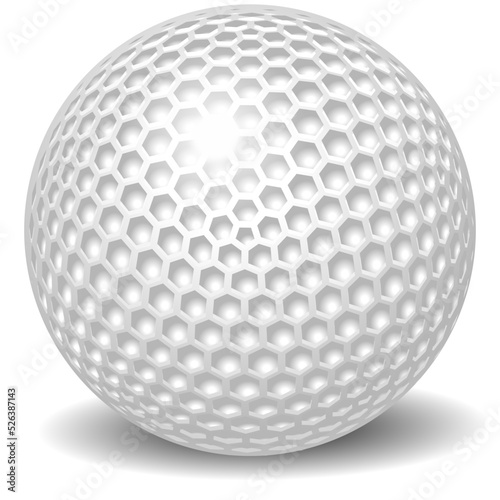 white golf ball vector