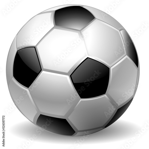 soccer ball black and white color isolated on transparent background vector