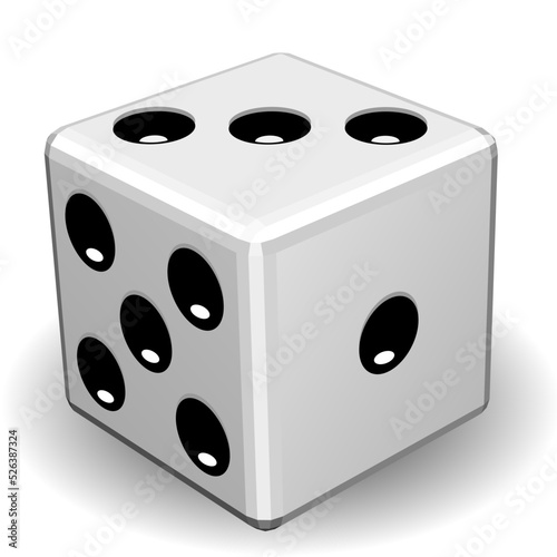 dice on white vector
