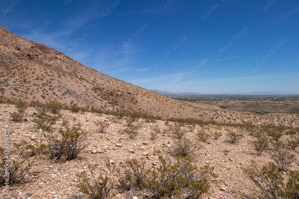 dry arid climate in the desert at Picacho Peak in Las Cruces, New Mexico