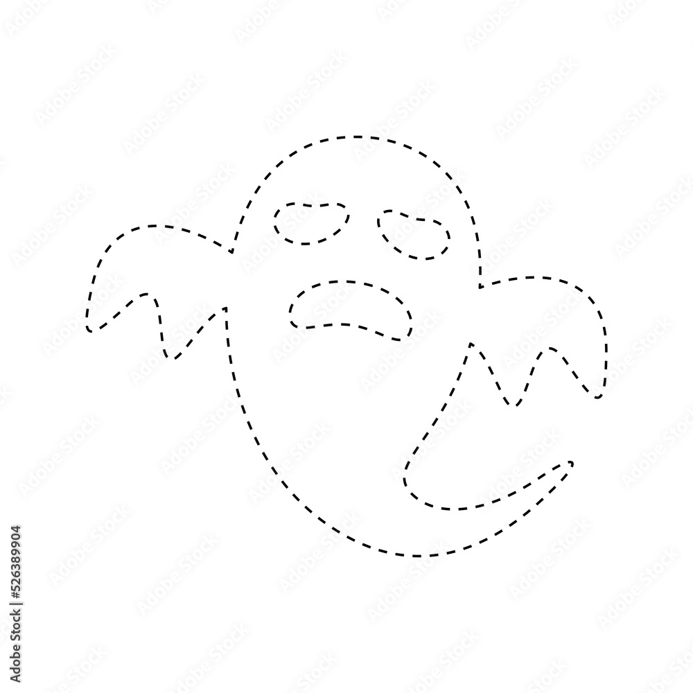 Ghost tracing worksheet for kids Ghost tracing worksheet for kids
