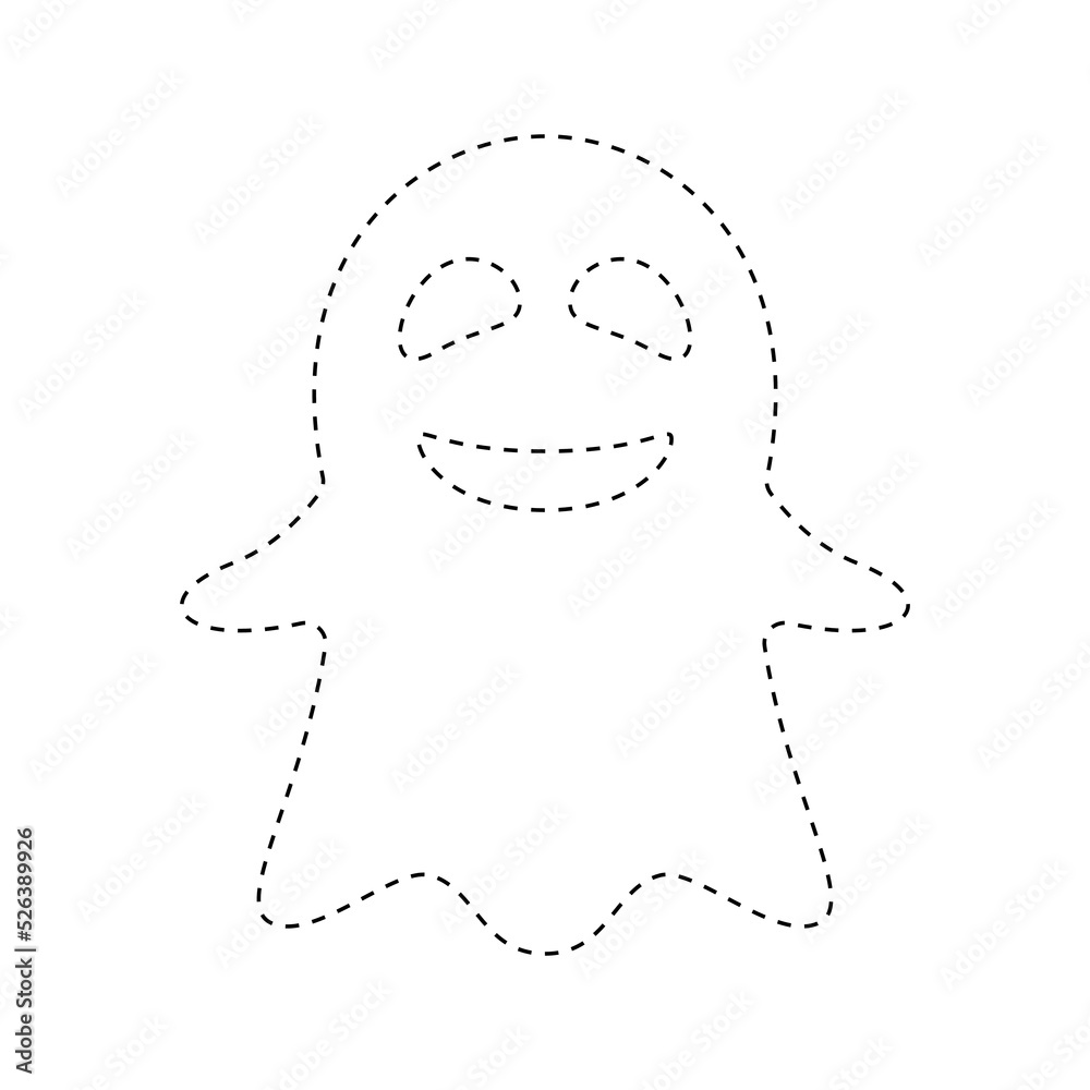 Ghost tracing worksheet for kids Ghost tracing worksheet for kids