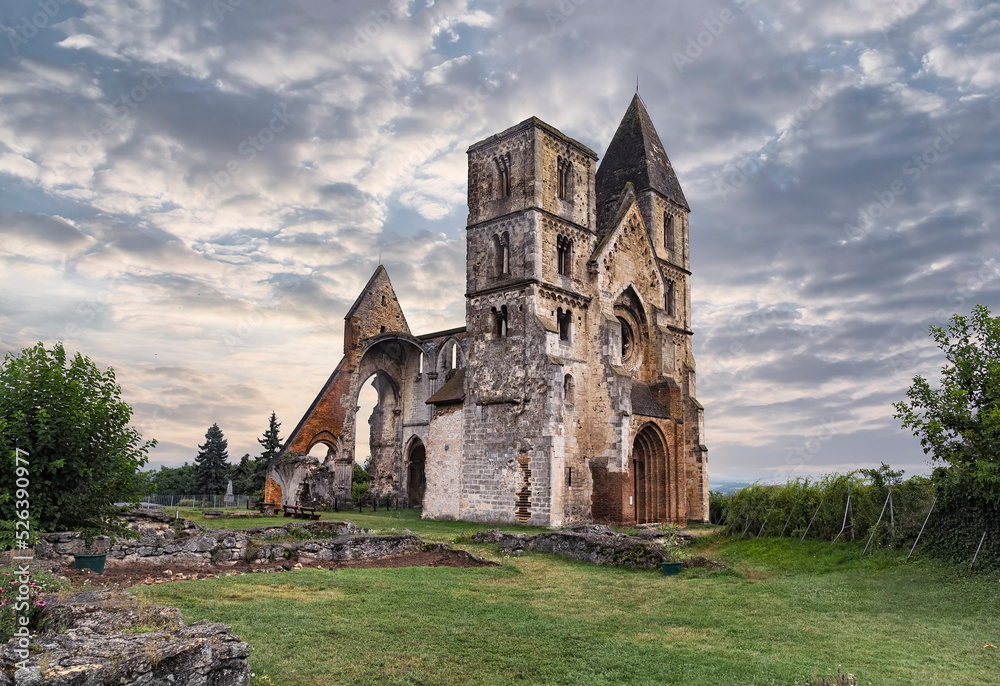 Ruins of medieval monastery  church.