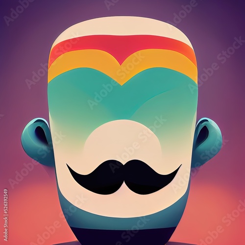 Movember Mustache moustache face colorful colourful